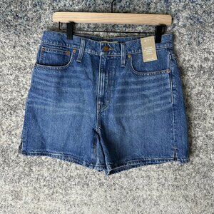 Madewell Denim Shorts Womens 27 Blue Relaxed Mid-Length High Rise 100% Cotton